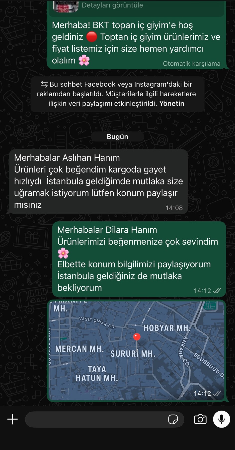 Müşteri memnuniyet mesajı 2