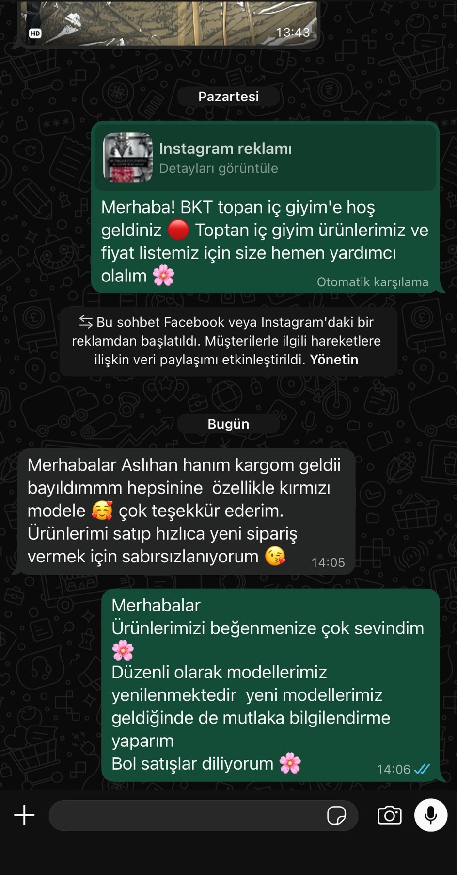 Müşteri memnuniyet mesajı 3